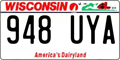 WI license plate 948UYA