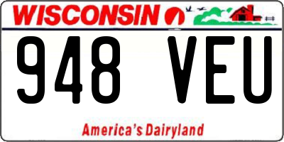 WI license plate 948VEU