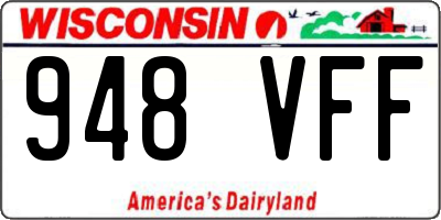 WI license plate 948VFF