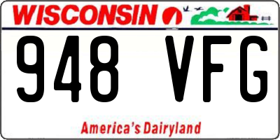 WI license plate 948VFG