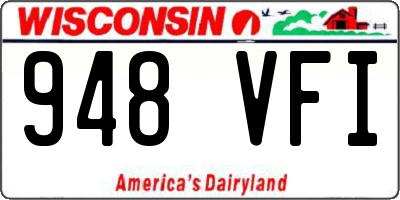 WI license plate 948VFI