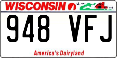 WI license plate 948VFJ