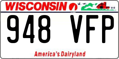 WI license plate 948VFP