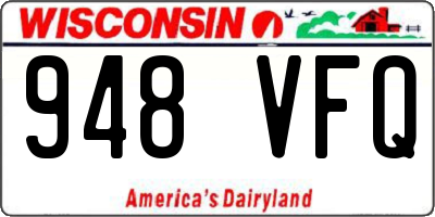 WI license plate 948VFQ