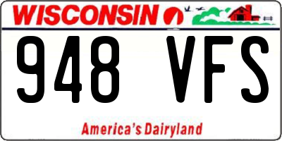WI license plate 948VFS