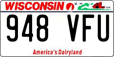 WI license plate 948VFU