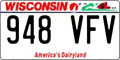 WI license plate 948VFV