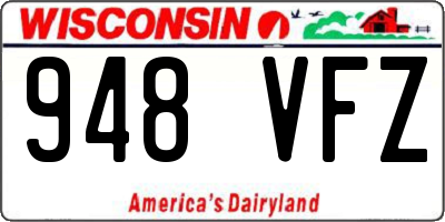 WI license plate 948VFZ