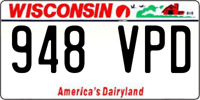 WI license plate 948VPD