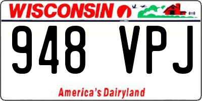 WI license plate 948VPJ