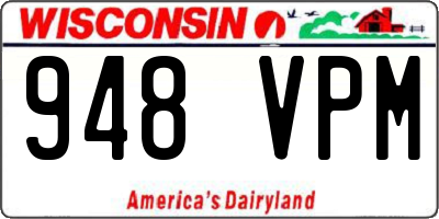 WI license plate 948VPM