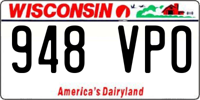 WI license plate 948VPO