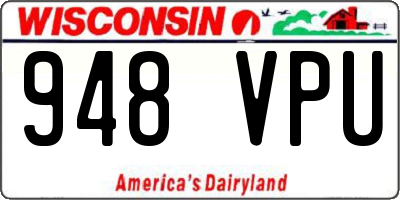 WI license plate 948VPU