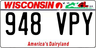 WI license plate 948VPY