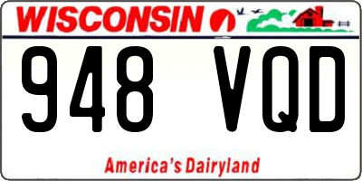 WI license plate 948VQD