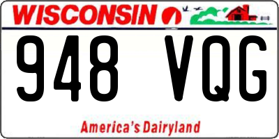 WI license plate 948VQG