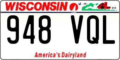 WI license plate 948VQL