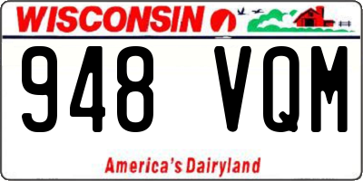 WI license plate 948VQM