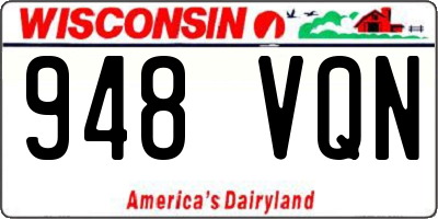WI license plate 948VQN