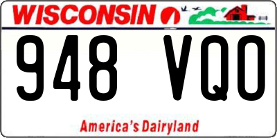 WI license plate 948VQO
