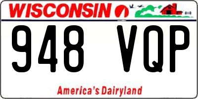 WI license plate 948VQP