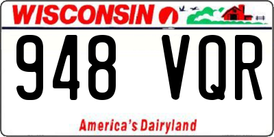 WI license plate 948VQR