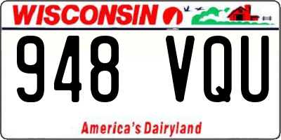 WI license plate 948VQU