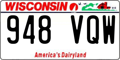 WI license plate 948VQW