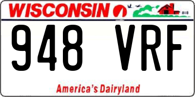 WI license plate 948VRF
