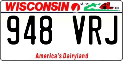 WI license plate 948VRJ