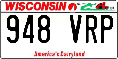 WI license plate 948VRP