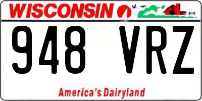 WI license plate 948VRZ