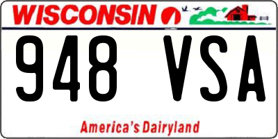 WI license plate 948VSA
