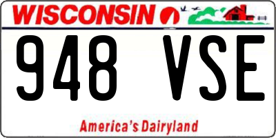 WI license plate 948VSE