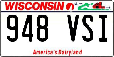WI license plate 948VSI
