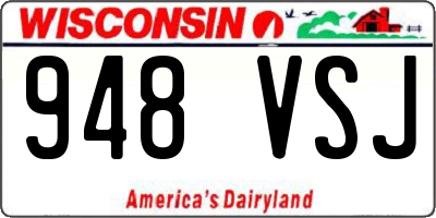 WI license plate 948VSJ