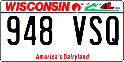 WI license plate 948VSQ