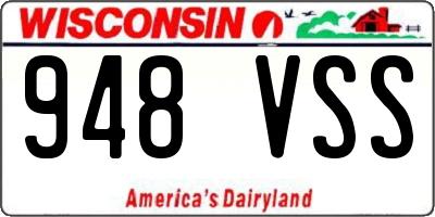 WI license plate 948VSS