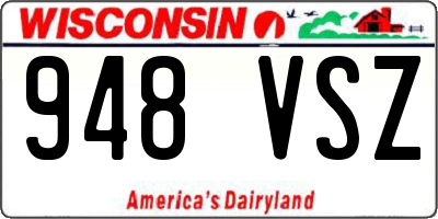 WI license plate 948VSZ