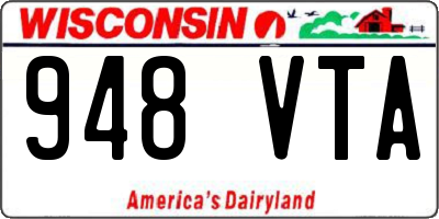 WI license plate 948VTA