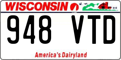WI license plate 948VTD