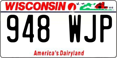 WI license plate 948WJP