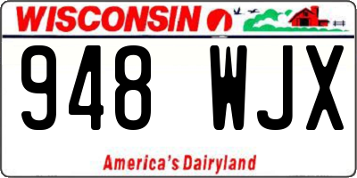 WI license plate 948WJX