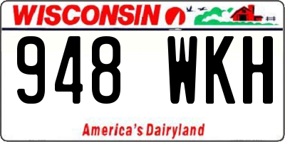 WI license plate 948WKH