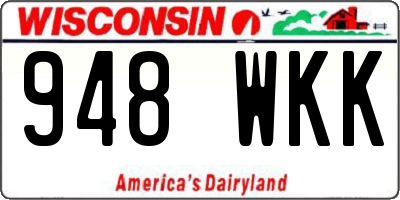 WI license plate 948WKK