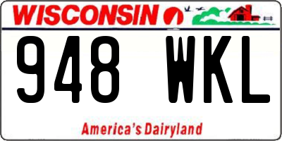 WI license plate 948WKL