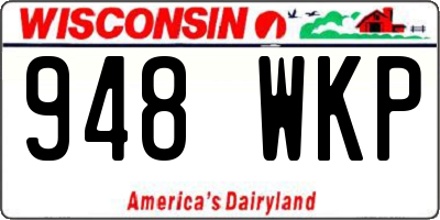 WI license plate 948WKP