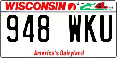WI license plate 948WKU