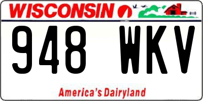 WI license plate 948WKV