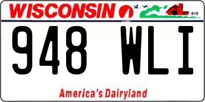 WI license plate 948WLI